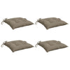 Cuscini da sedia Vidaxl 4 pezzi 40x40x7 cm tessuto oxford taupe