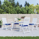 Cuscini per sedia Vidaxx 4 pezzi 40x40x7 cm tessuto oxford blu