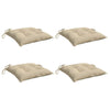 VidaXL cojines para silla 4uds 50x50x7 cm tela oxford beige