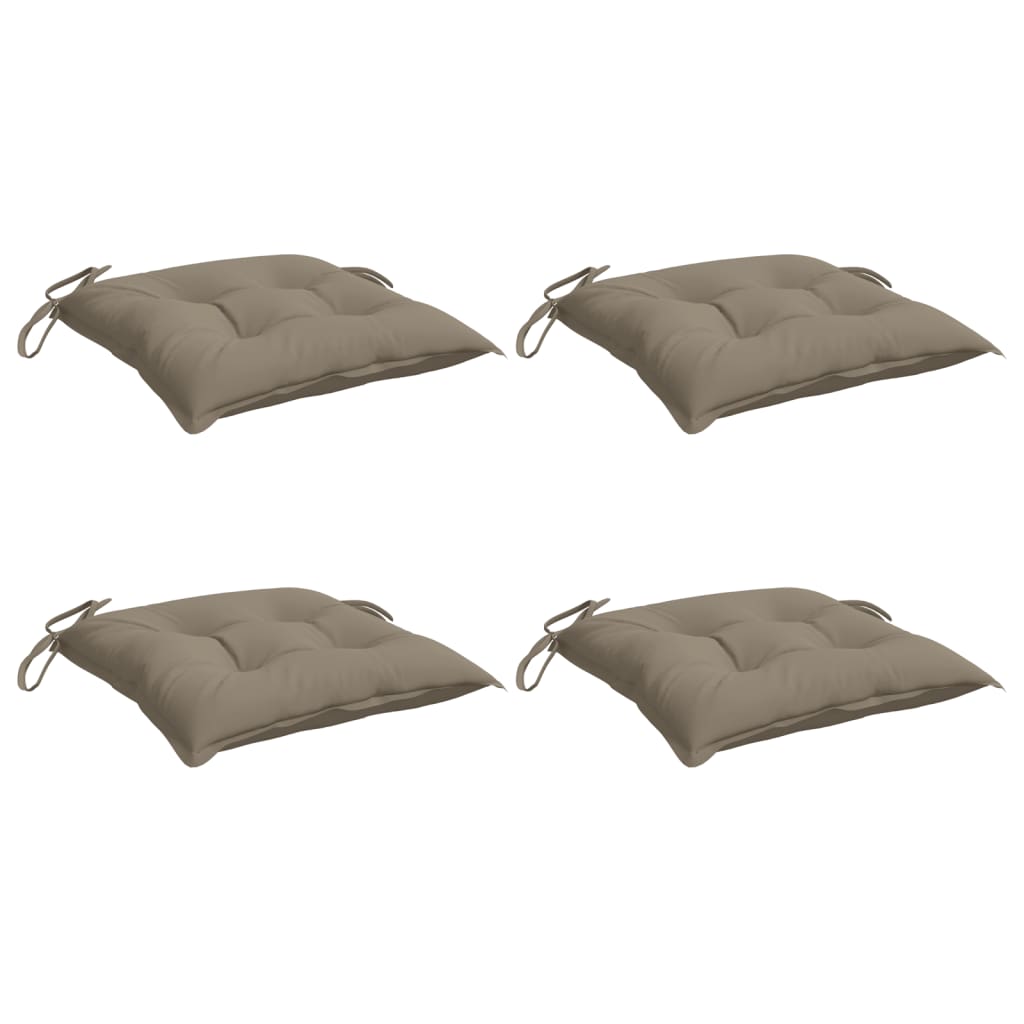 VidaXL cojines para silla 4uds 50x50x7 cm tela oxford color topo