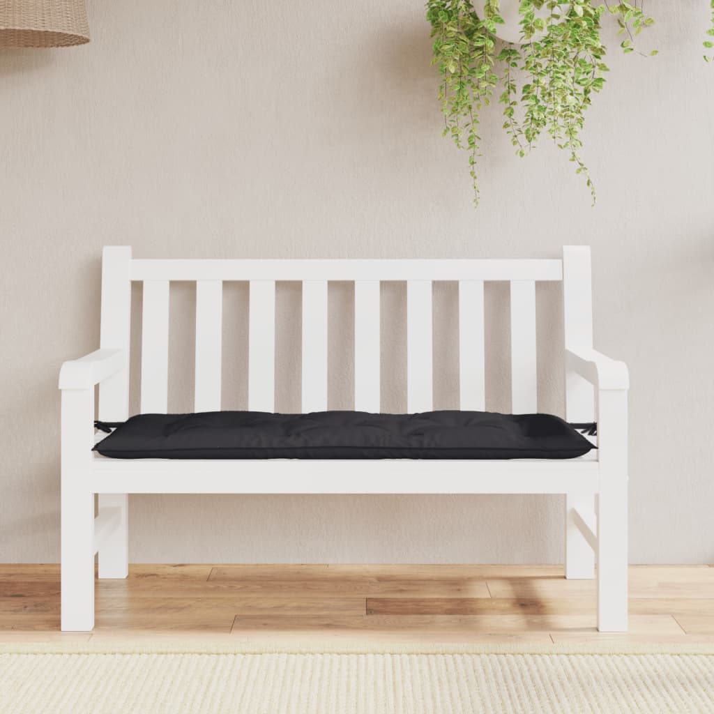 Vidaxl Garden Bench Cushion 120x50x7 CM Oxford Fabric Negro