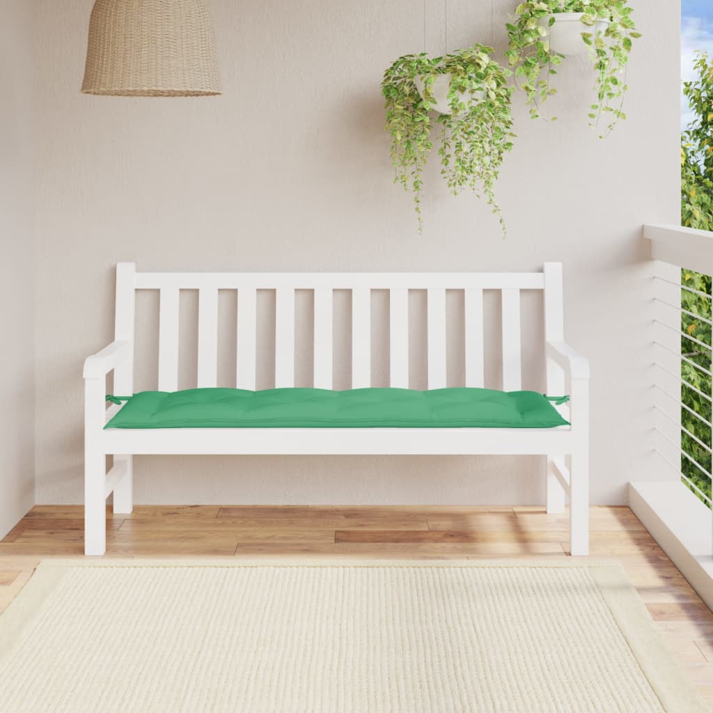 Vidaxl Garden Banch Cushion 150x50x7 cm tessuto oxford verde