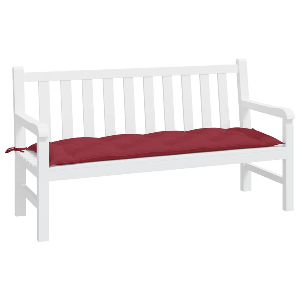 Cuscino per panca da giardino Vidaxx 150x50x7 cm in tessuto oxford rosso vino