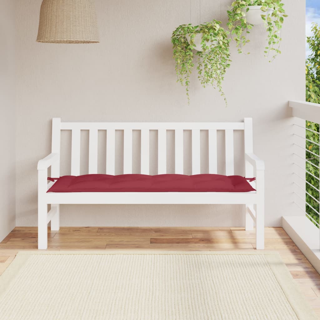 Cuscino per panca da giardino Vidaxx 150x50x7 cm in tessuto oxford rosso vino