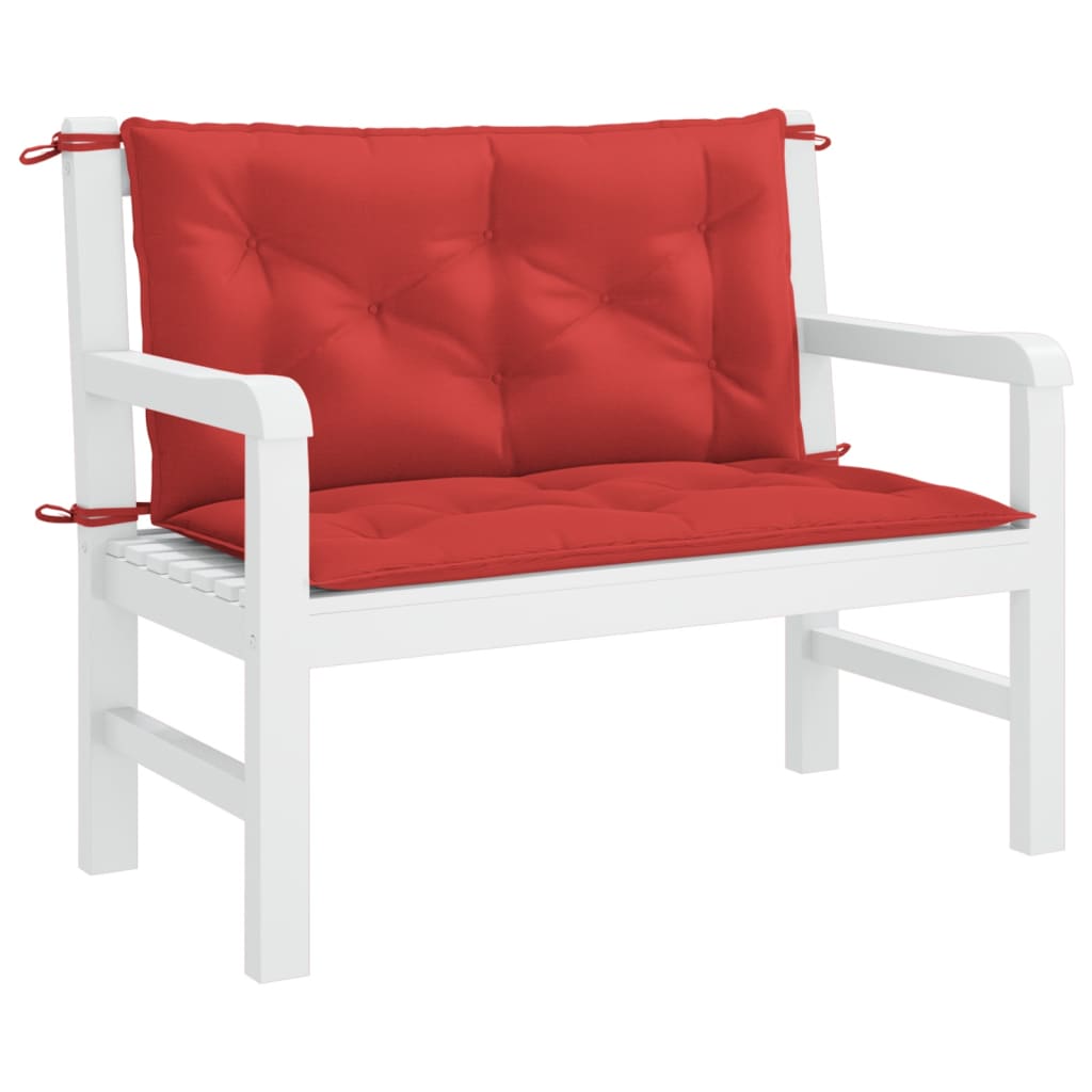 Vidaxl Garden Banch Cushion 100x50+50) x 7 cm tessuto Oxford rosso