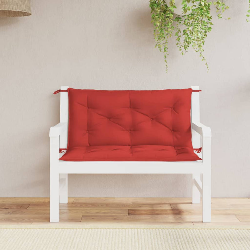 Vidaxl Garden Banch Cushion 100x50+50) x 7 cm tessuto Oxford rosso