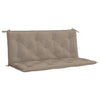 VidaXL cuscino per panca da giardino 120x(50+50)x7 cm tessuto oxford tortora