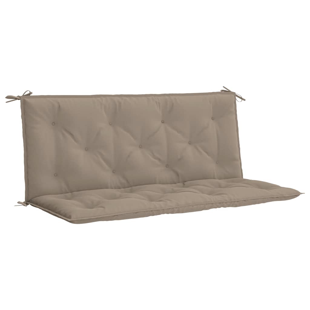 VidaXL cuscino per panca da giardino 120x(50+50)x7 cm tessuto oxford tortora