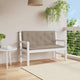 VidaXL cojín para banco de jardín 120x(50+50)x7 cm tela oxford gris topo