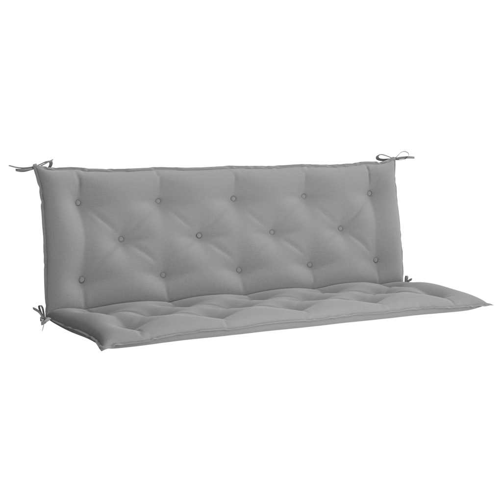 Cuscino per panca da giardino Vidaxx 150x(50+50)x7 cm in tessuto oxford grigio