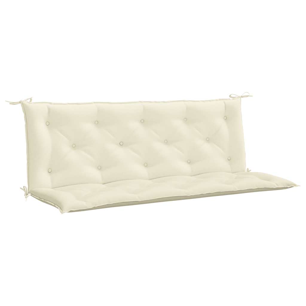 Cojín Banco de Jardín VidaXL 150x(50+50)x7 cm Tela Oxford Crema Blanco