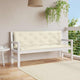 vidaXL Cuscino per Panca da Giardino 150x(50+50)x7 cm in Tessuto Oxford Bianco Crema