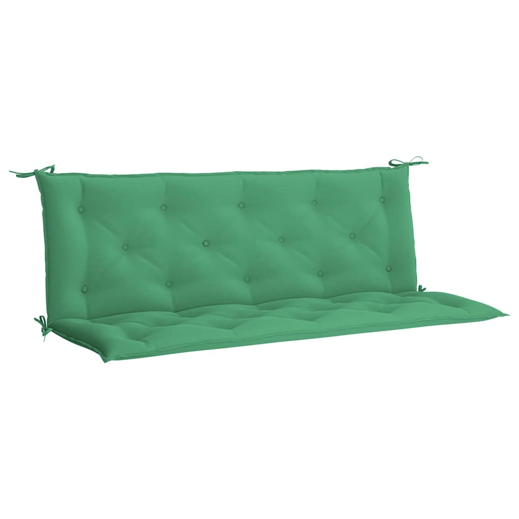 VidaXL cuscino per panca da giardino 150x(50+50)x7 cm in tessuto oxford verde