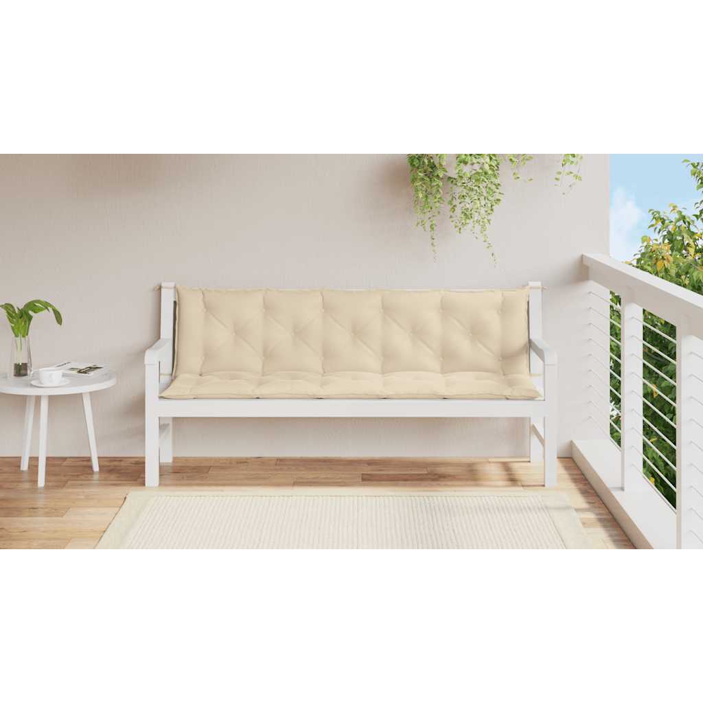 Cuscino per panca da giardino VidaXL 180x(50+50)x7 cm in tessuto oxford beige