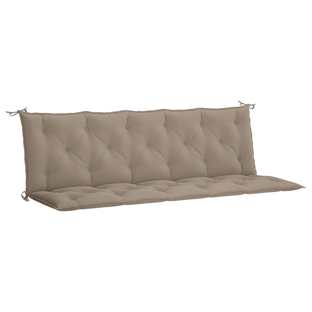 VidaXL cuscino per panca da giardino 180x(50+50)x7 cm tessuto oxford tortora