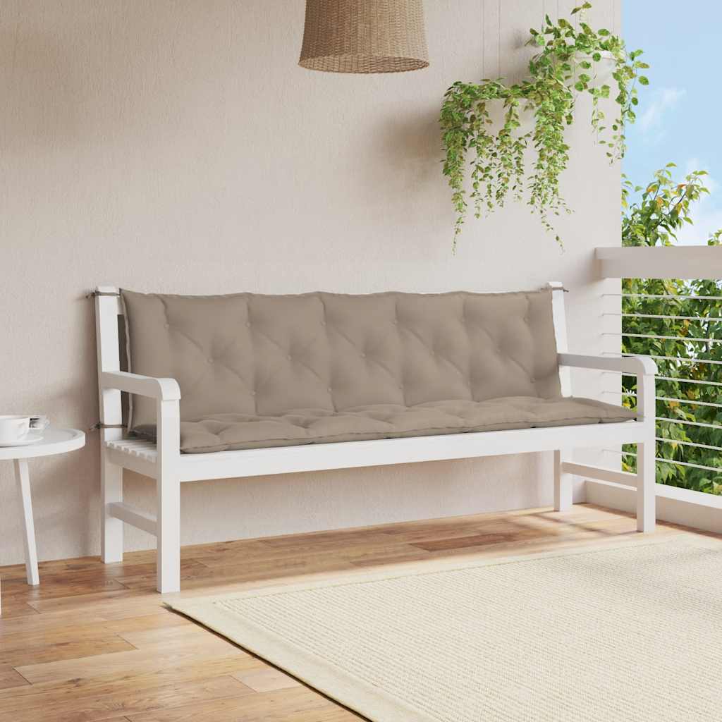 VidaXL cuscino per panca da giardino 180x(50+50)x7 cm tessuto oxford tortora