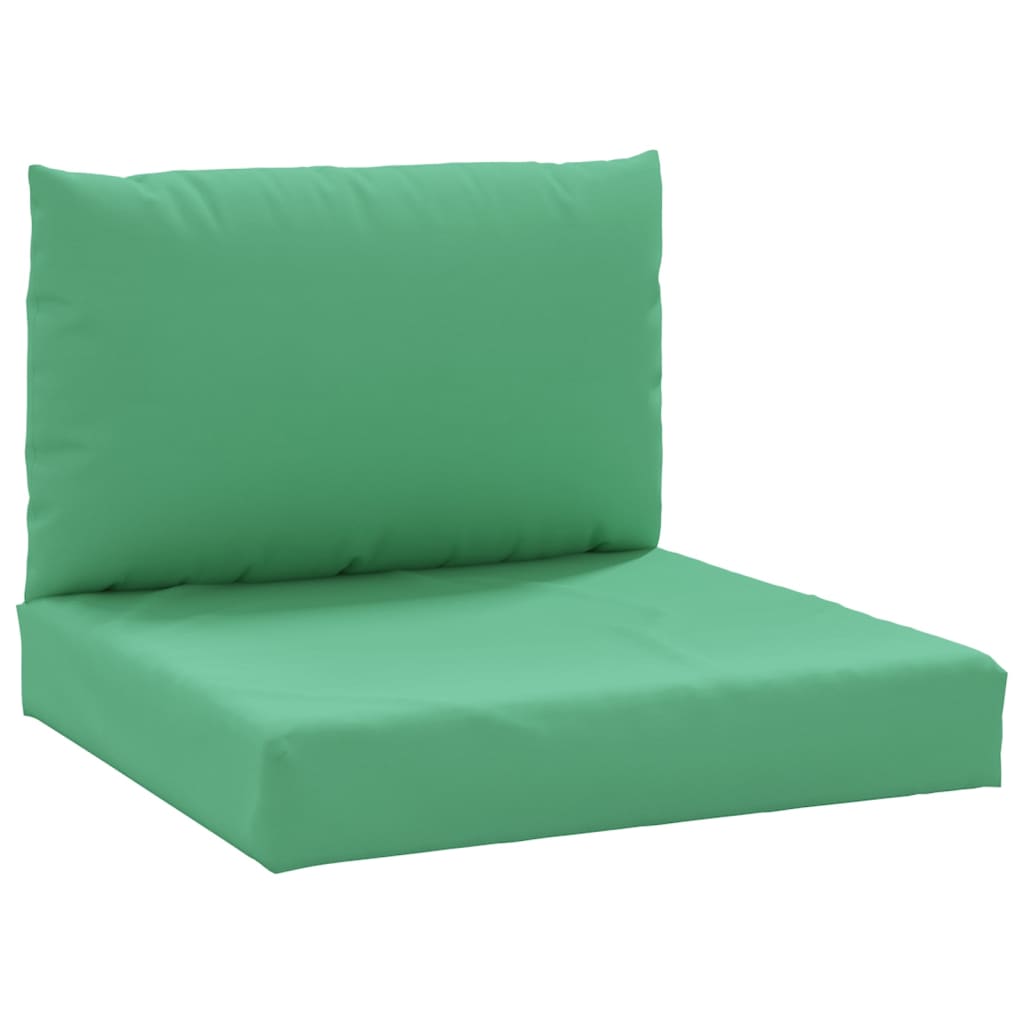 Vidaxl pallet cuscini 2 st tessuto verde