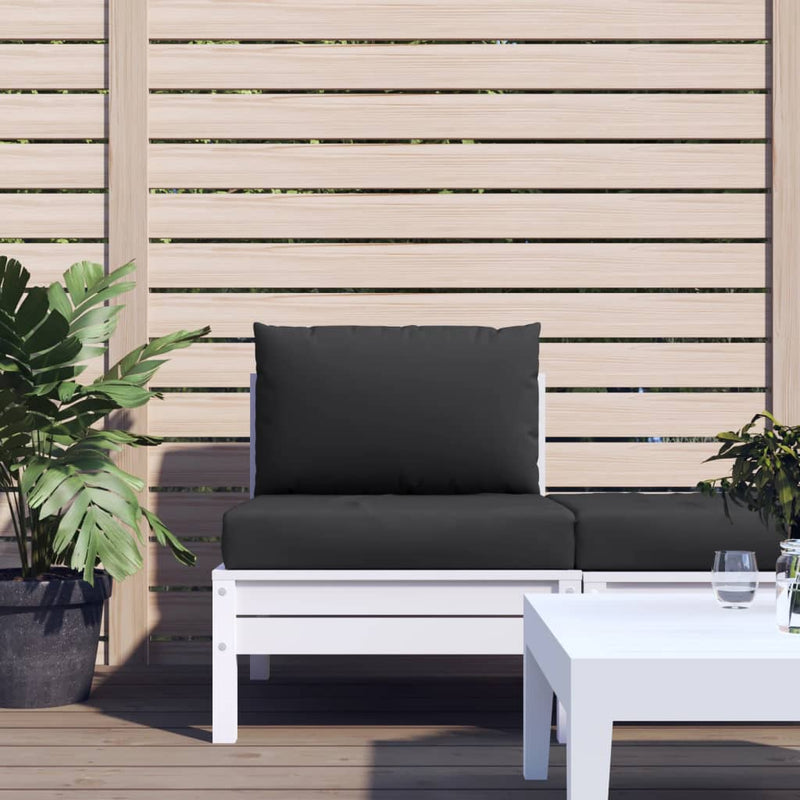 VidaXL Palletkussens 2 st stof zwart