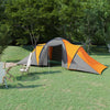 Vidaxl tent 6-persoons grijs en oranje