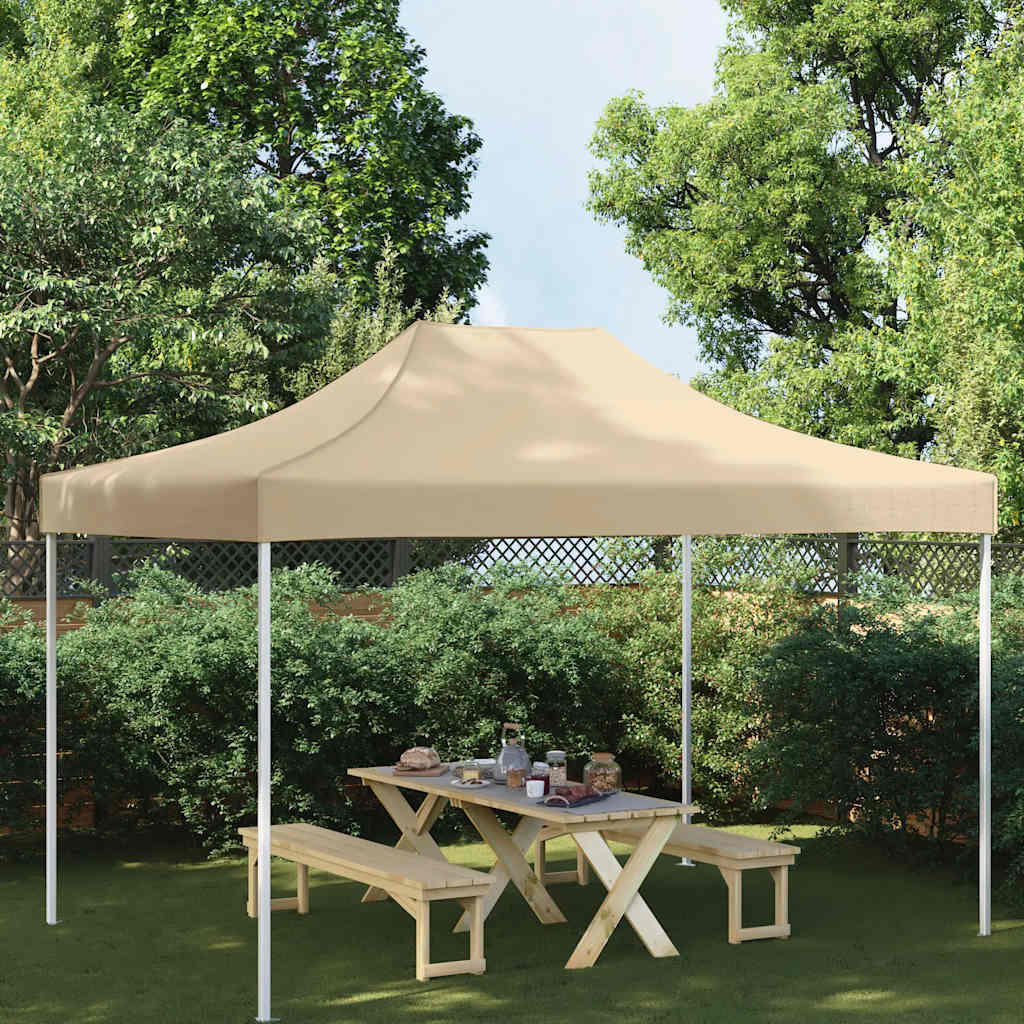 Techo de carpa de fiesta de Vidaxl 270 g m² 4x3 m beige