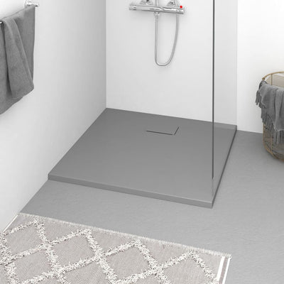 Vidaxl Doccia vassoio 90x80 cm SMC grigio