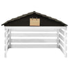 Copertura Vidaxl per tosaerba 78x74x54 cm Vurenhout in bianco e nero