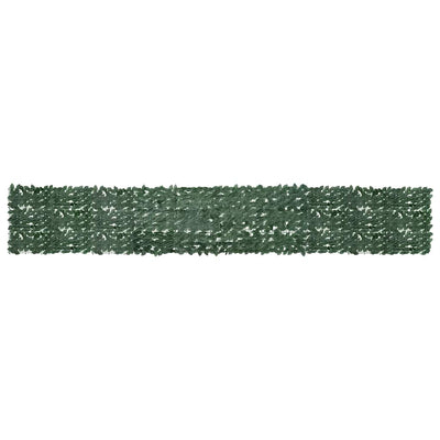 Pantalla de balcón Vidaxl con hojas de color verde oscuro 500x75 cm