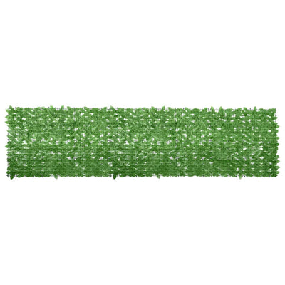 Pantalla de balcón Vidaxl con hojas verdes 400x100 cm