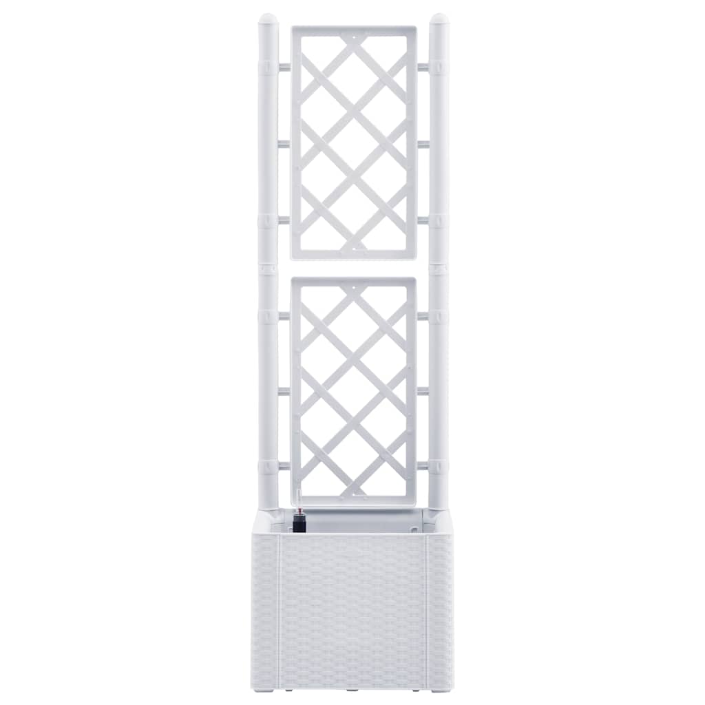 Vidaxl Plannet alto con Slat y Sistema de Self -Worming White