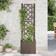 Vidaxl Planter High with Latwerk y System System Mokka
