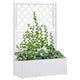 Vidaxl Plannet alto con Slat y Sistema de Self -Worming White
