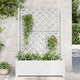 Plannet Vidaxl con Latwerk 100x43x142 cm PP White