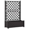 Vidaxl plantenbak met latwerk 100x43x142 cm pp antraciet