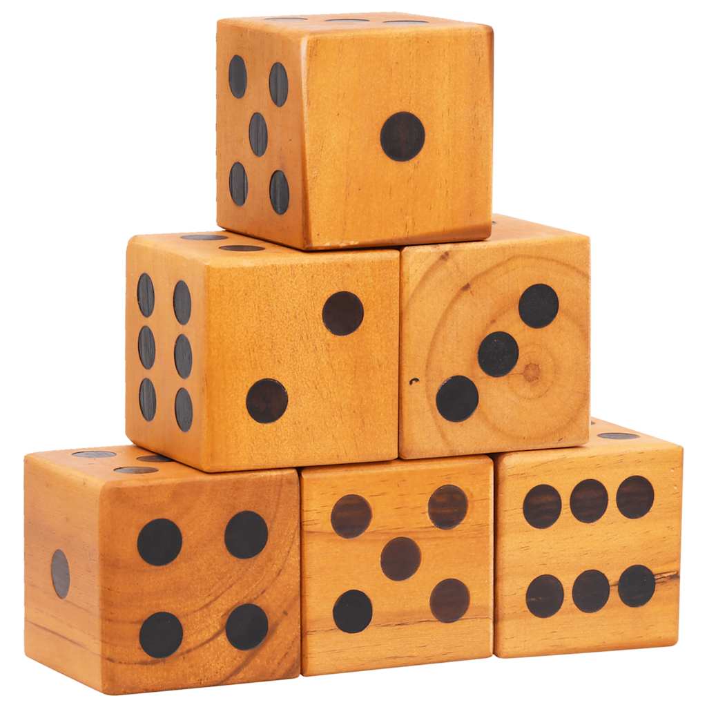 Vidaxl de 6 piezas DICE Set Mega Solid Pine