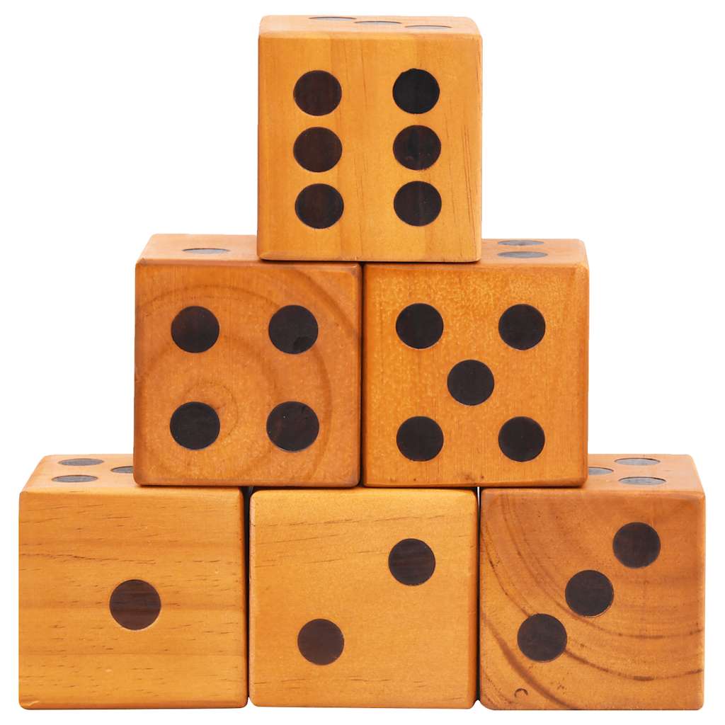 Vidaxl de 6 piezas DICE Set Mega Solid Pine