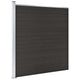 Panel de valla Vidaxl 175x186 cm HKC Negro