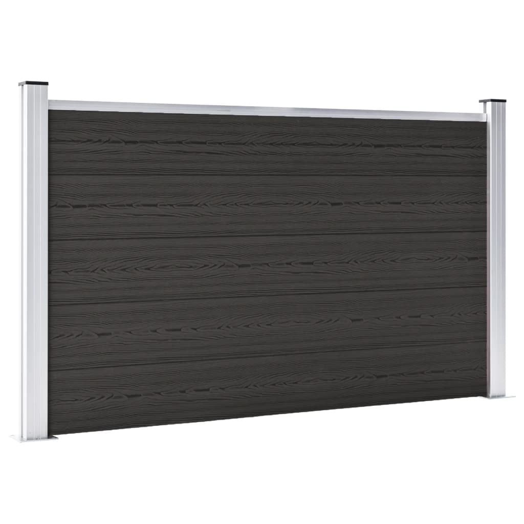 Vidaxl Fence Pannello 180x105 cm HKC nero