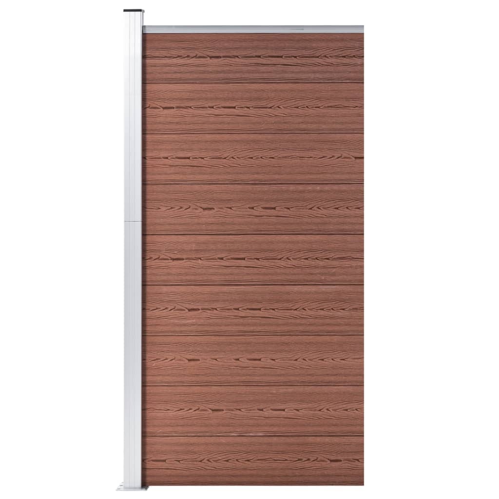 Panel de valla vidaxxl 95x186 cm hkc marrón
