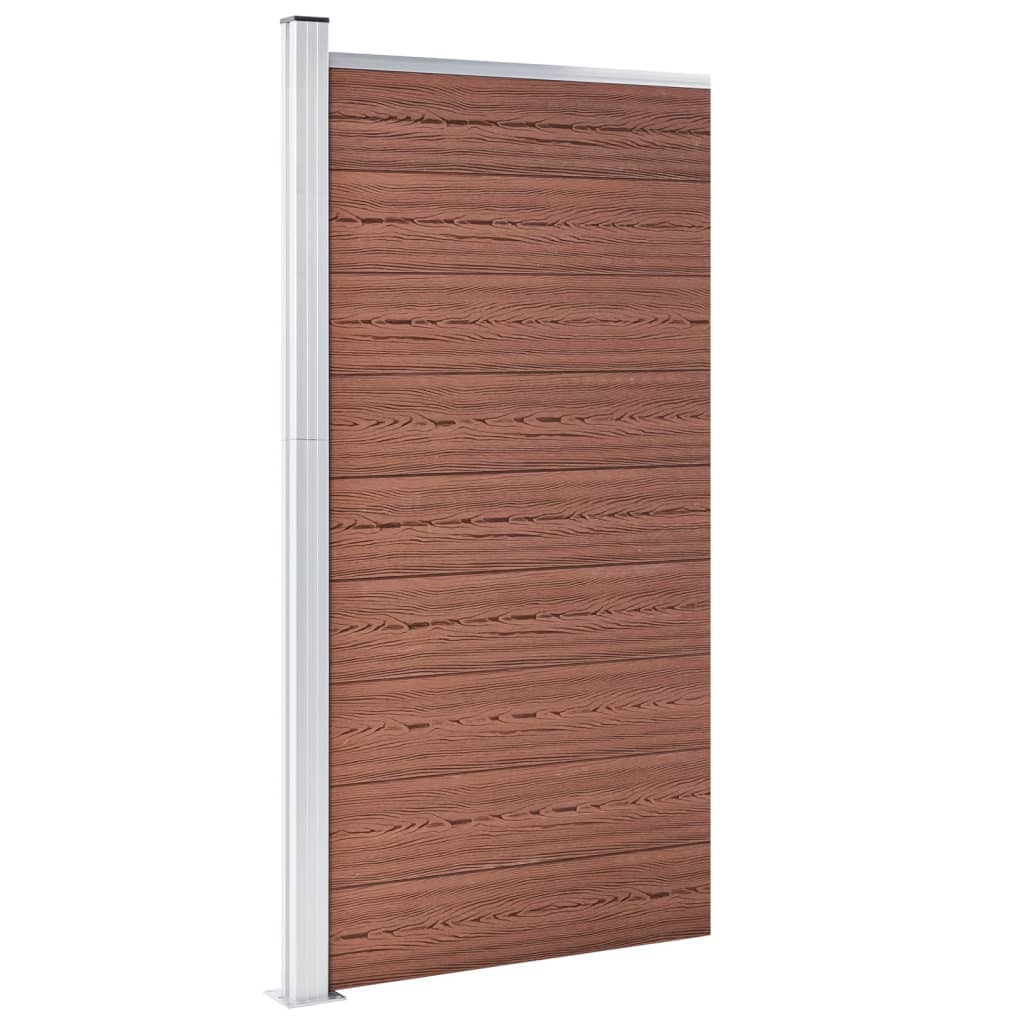 Panel de valla vidaxxl 95x186 cm hkc marrón