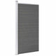 Panel de valla Vidaxl 95x186 cm HKC Gray