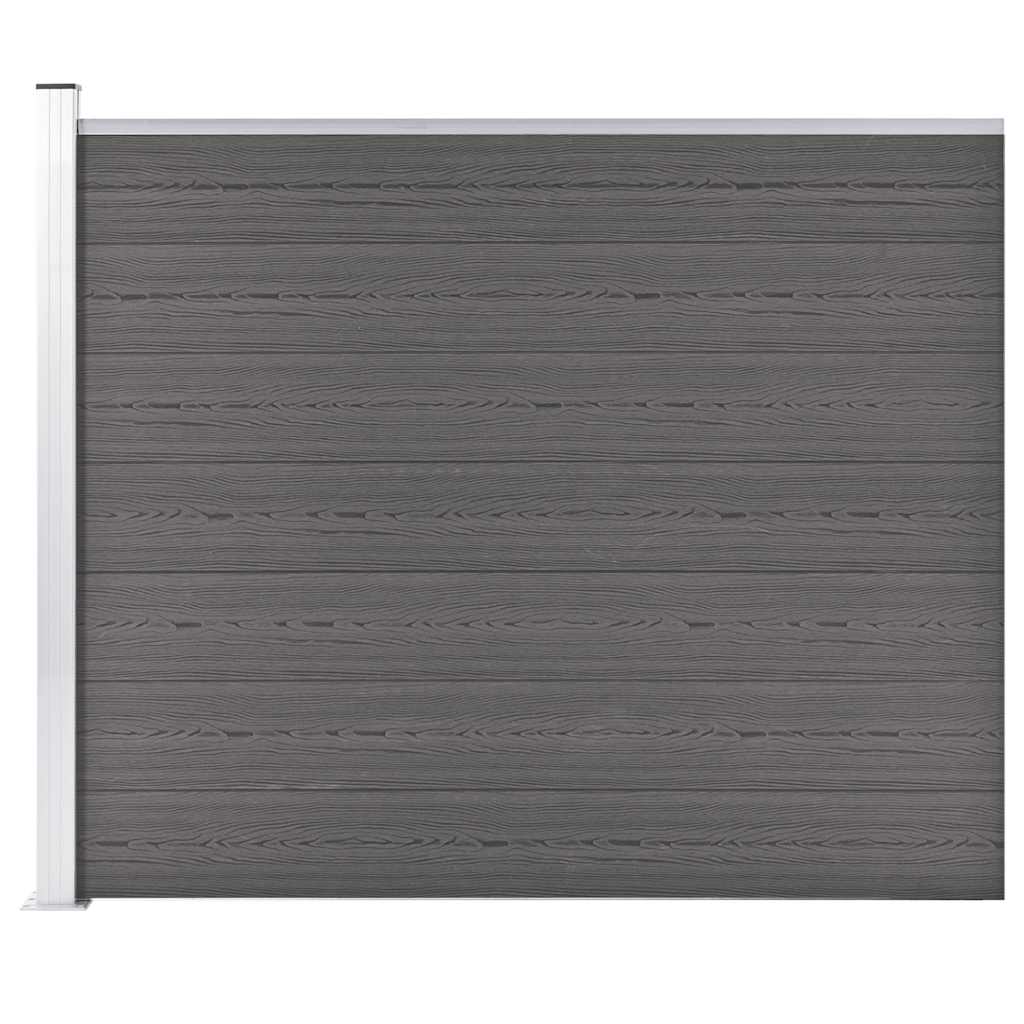Panel de valla vidaxxl 175x146 cm hkc gris