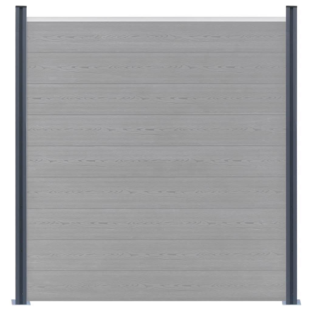 Vidaxl Postes de cerca 2 PC 185 cm de aluminio gris oscuro