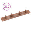 Vidaxl Terrace Cover Cap 10 St Plastic Brown