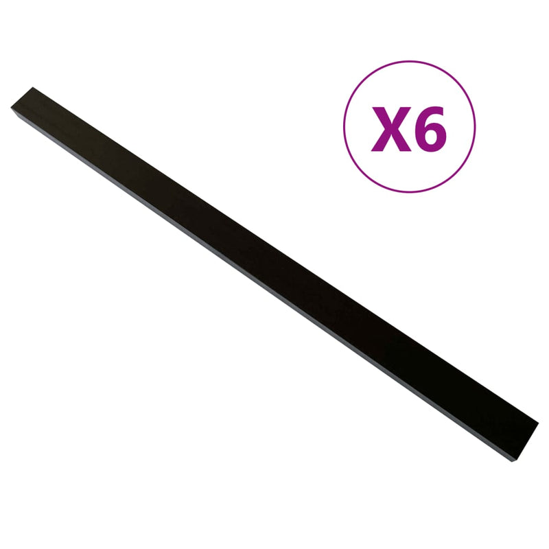 Vidaxl UnderCommon 6 St 170x8.5x4,5 cm HKC nero