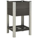 Vidaxl fioriera sollevata con scaffale 50x50x90 cm grigio HKC