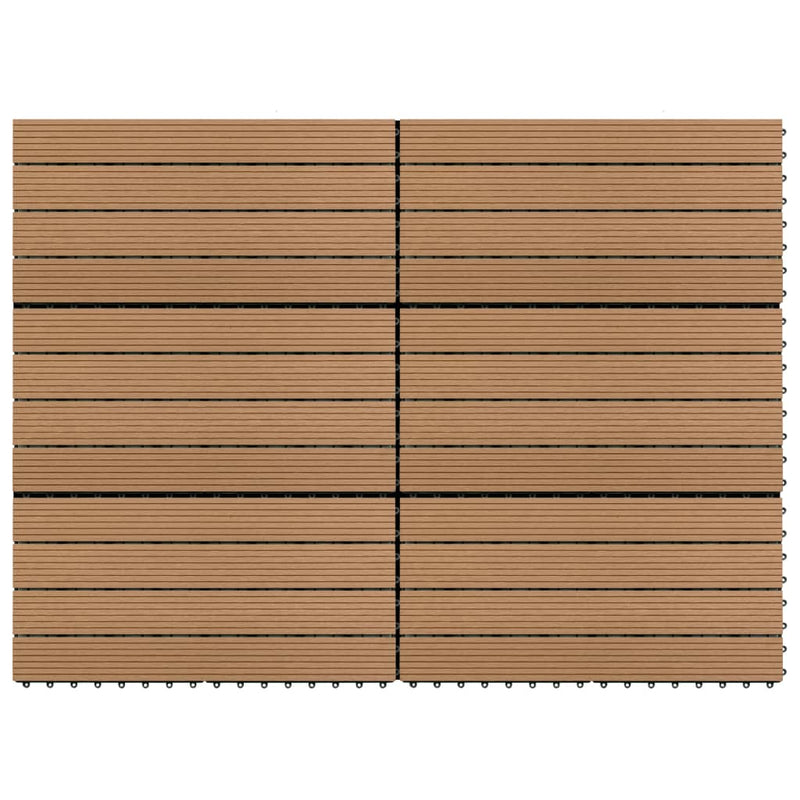 Vidaxl terrastegels 6 st 60x30 cm 1,08 m² hkc bruin