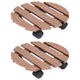 Vidaxl Plant Trolleys 2 pezzi Ø30x7,5 cm HKC Brown