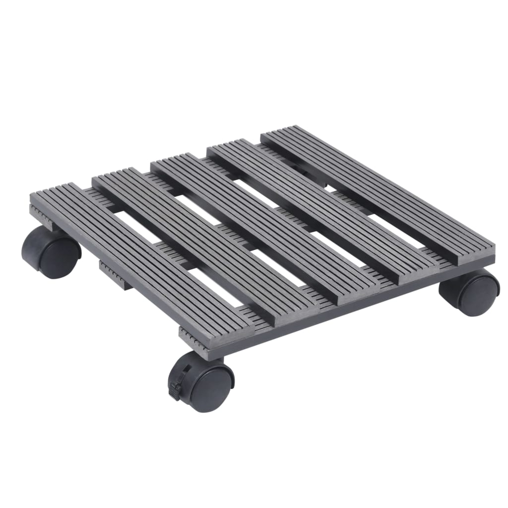 Vidaxl Plant Trolleys 2 PCS 30x30x7.5 cm HKC Gray