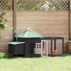 Vidaxl Chicken Coop con Nest Box 190x72x102 Grigio a pino solido