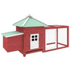 Vidaxl Chicken Coop con Nest Box 190x72x102 Pino solido rosso